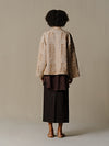 INTO THE EAST 25 Autumn/Winter Tussah Silk Patchwork Cardigan Jacket ITE-E1DGSS012SD22JK-SHA Sand